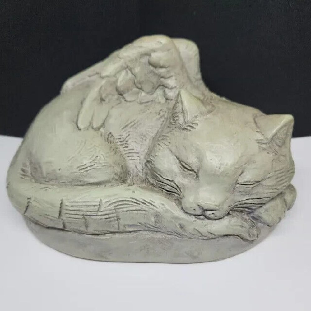 Telle M Stein Resin Cat with Wings, The Stone Bunny, 2000